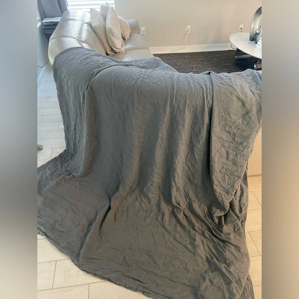Quince 100% Linen King FLAT SHEET ONLY